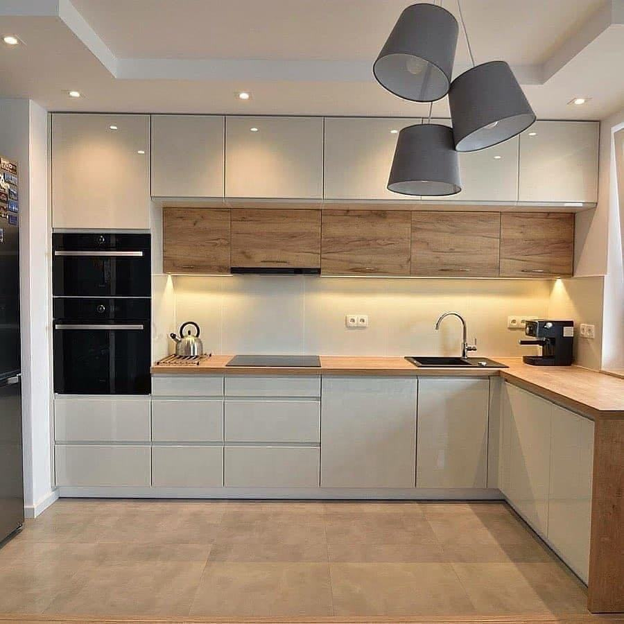 Modern Custom Make High Gloss Lacquer Kitchen Cabinet White 2PAC Kitchen Cabinets