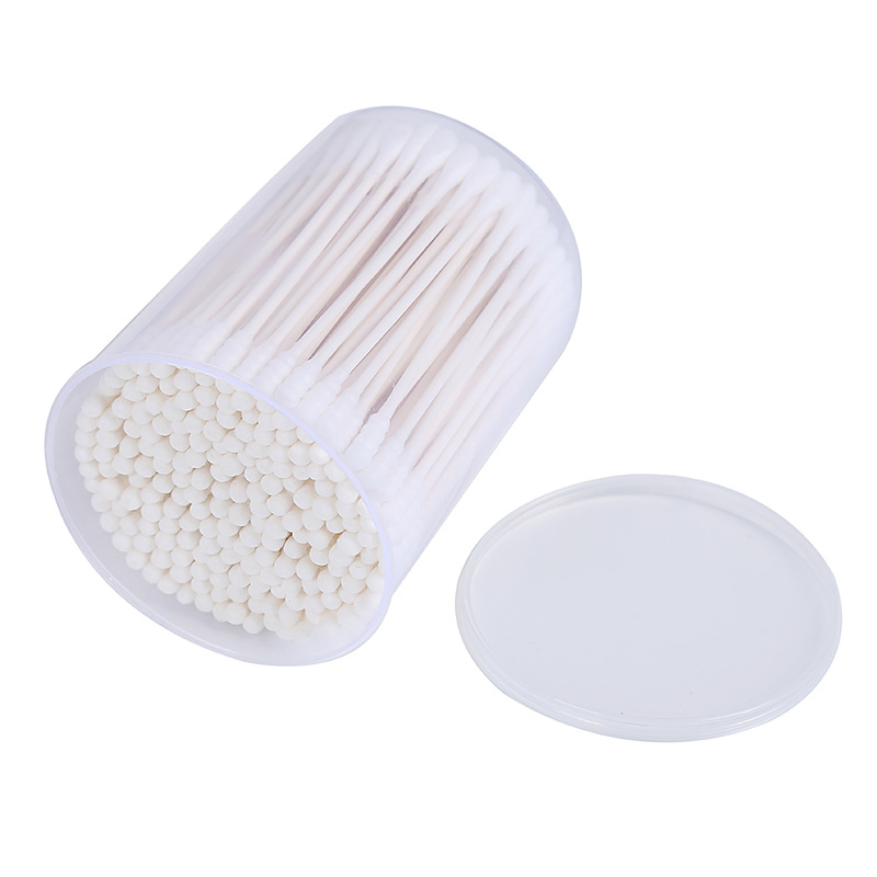 200 PCS Tube-Packed Household Cotton Swabs - Double-Head, Sealed & Moisture-Proof for Cleaning & Makeup