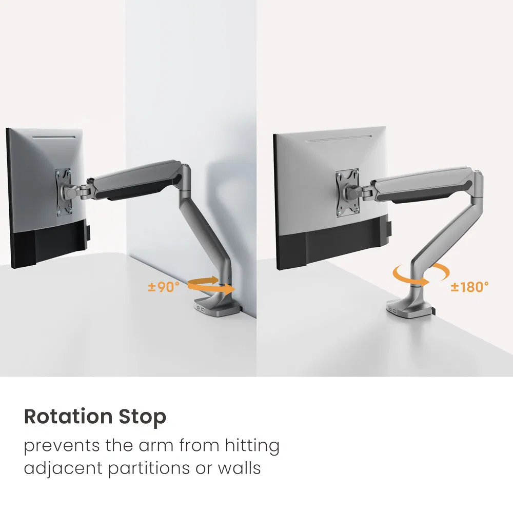 Кронштейн для монитора с газовой пружиной и USB, до 45 дюймов