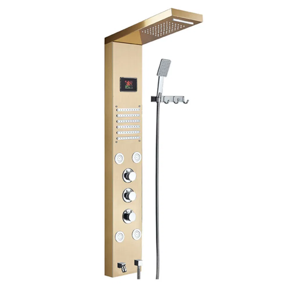 Luxury Rainfall Shower Column System with Elegant Wall Panels