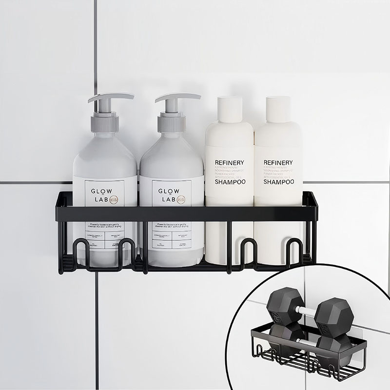 Wholesale Hot Selling Five-in-One Bathroom Punch-Free Cosmetics Toiletries Wall-Mounted Storage Rack