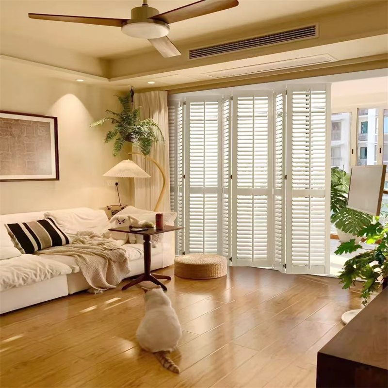 Wholesale High Quality Interior Window Shutters Exterior Plantation Shutter Sunshade PVC Shutters for Window