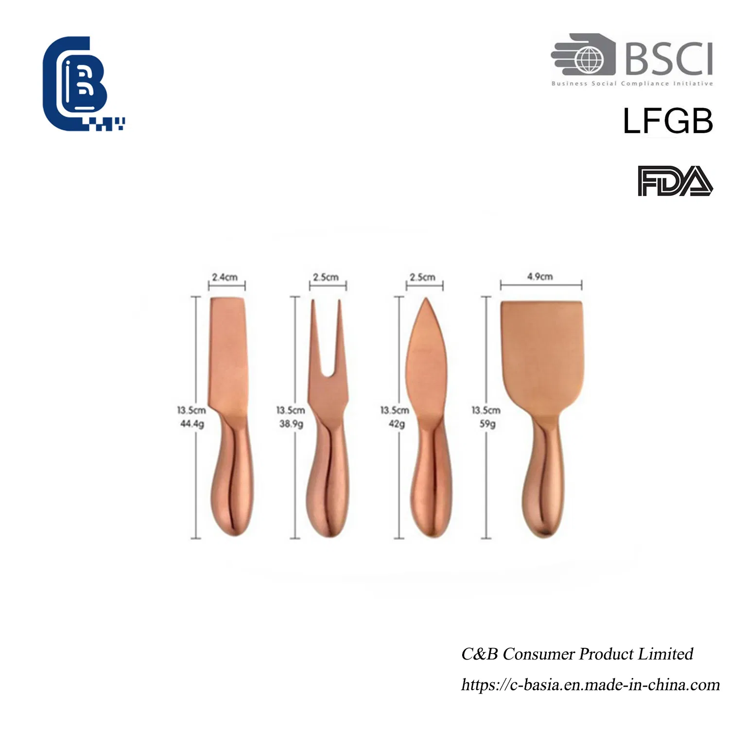 Набор ножей для сыра из нержавеющей стали