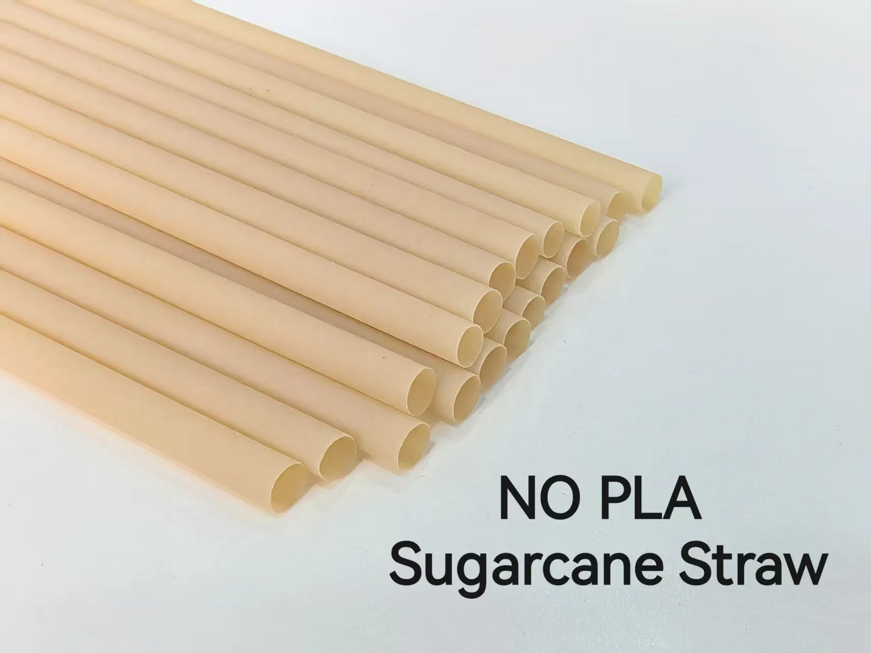 PLA Free Sugarcane Straw Biodegradable Compostable Bagasse Drinking Straws 6mm 7mm 8mm 10mm 12mm