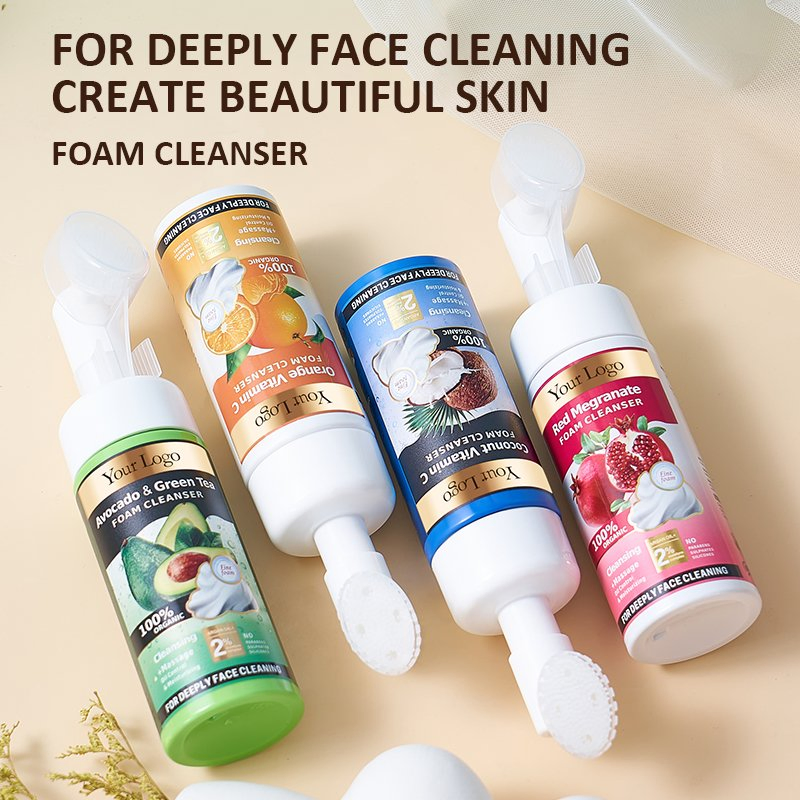 Customizable Foam Cleanser with Massage Brush Cleanser Mousse
