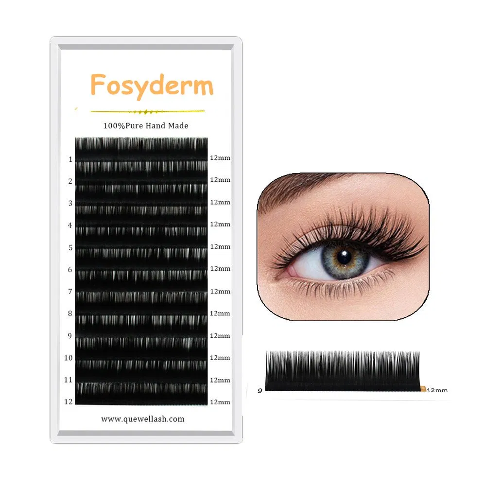 Private Label Trays Eyelash Extensions Velour Silk Velvet Dark Lash Extensions