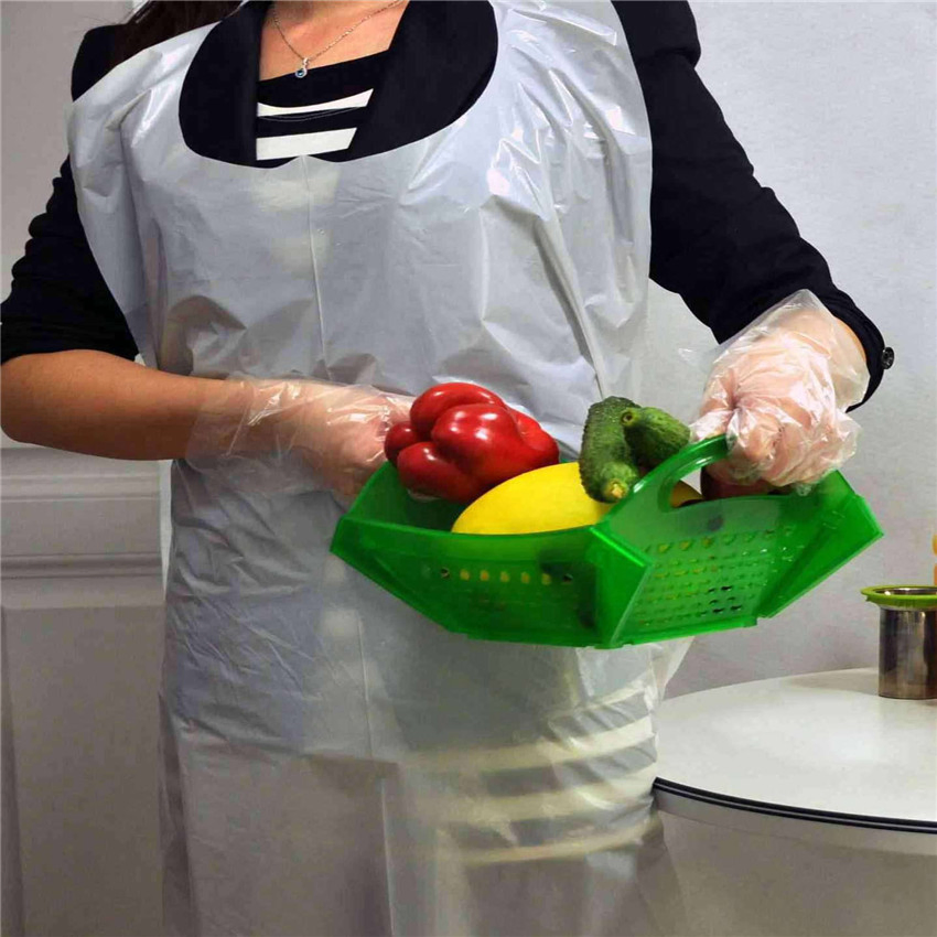 Thick Plastic Disposable Aprons Chef Apron Personal Protecting Plastic Aprons