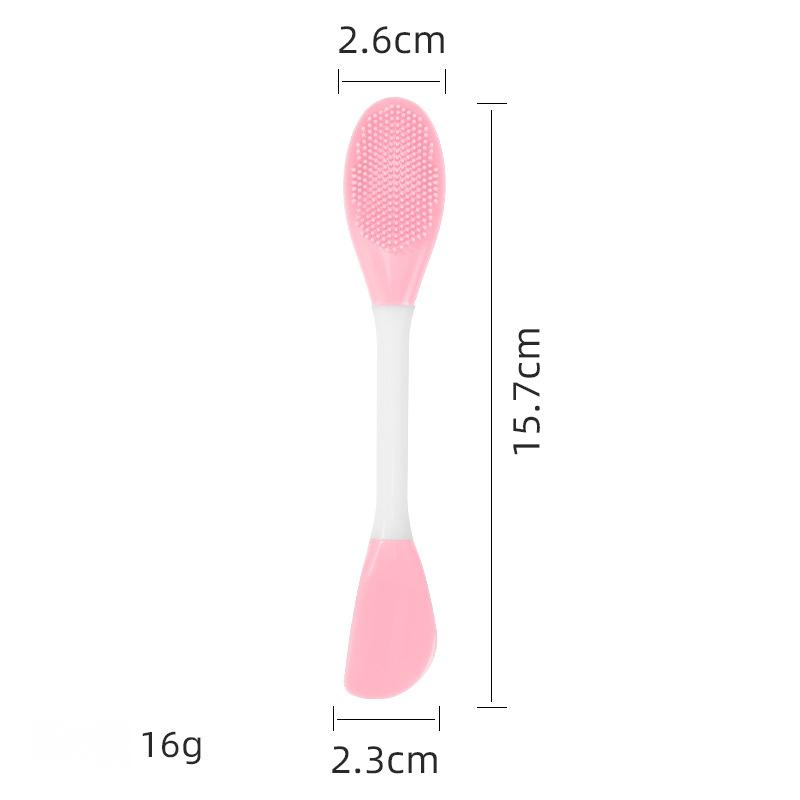 Portable Dual-Headed Silicone Beauty Tool Clay Mask Applicator, Pore Cleansing & Facial Cleansing Brush