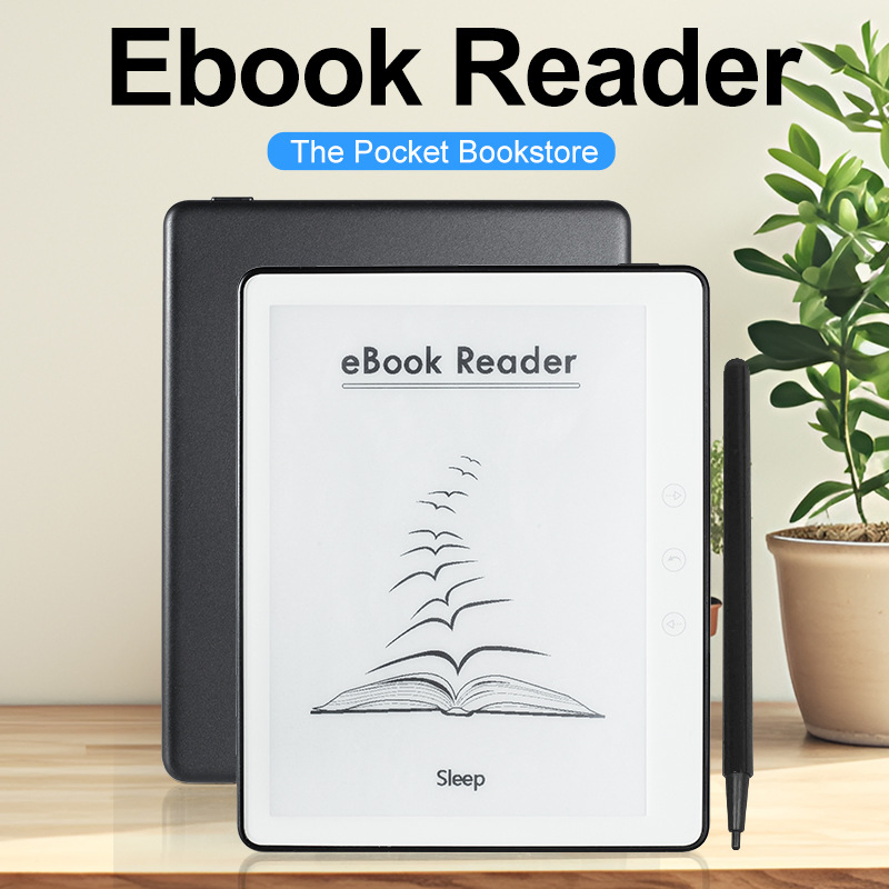 10 Inch Ebook Reader 4GB+64GB Electronic Book Reader Device with Android 11, Quad Core, WiFi Optional, Bt, TF, A4, Metal, Pre