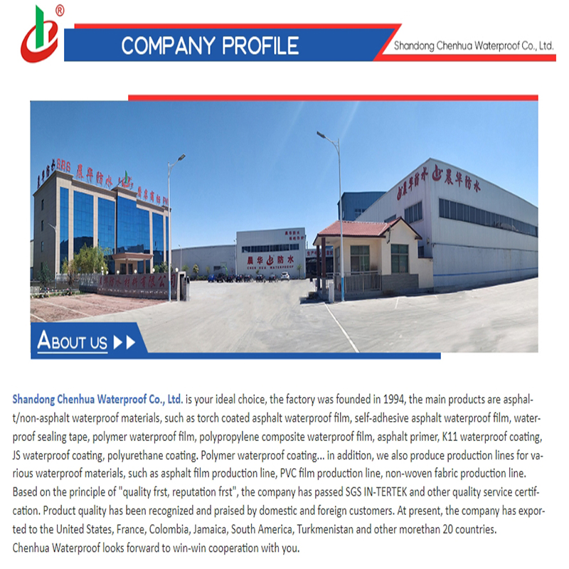 High Quality Roofing Underlayment Waterproof Asphalt Tape with Good Performance