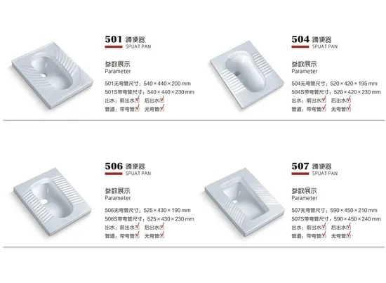 Chaozhou Ceramic Save Place Durable Standard Size Squatting Pan Toilet Bathroom Sanitary Ware Squatting Pan
