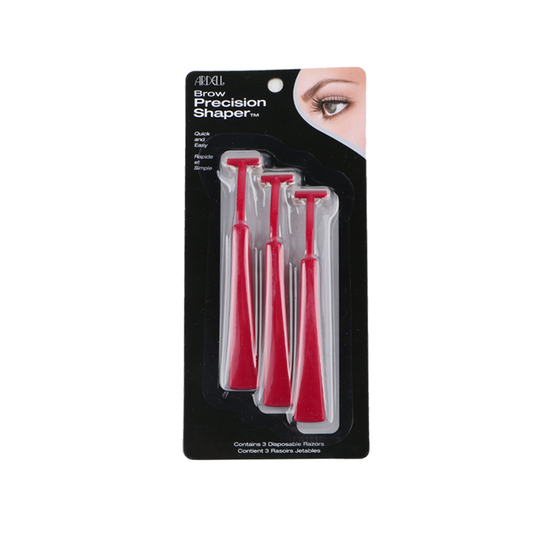 Stainless Steel Blade Plastic Handle Disposable Eyebrow Trimmer