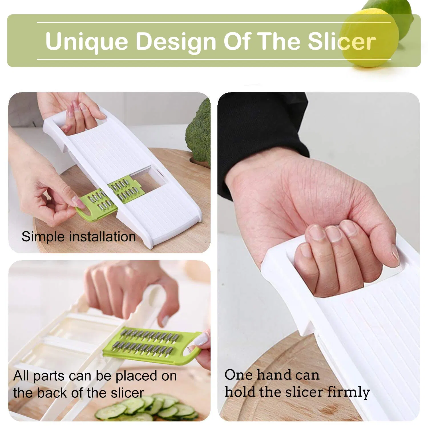 5 in 1 Vegetable Slicers Mandolin Multiblade Cutter Vegetable Cutter Potato Slicer