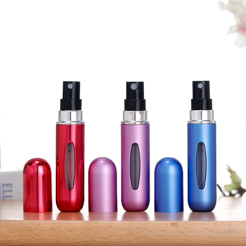 The Bottom of The Round 8ml Perfume Dispenser Bottle Is Filled with Portable Travel High-Grade Electrolytic Aluminum Spray Mini Empty Bottle Logo
