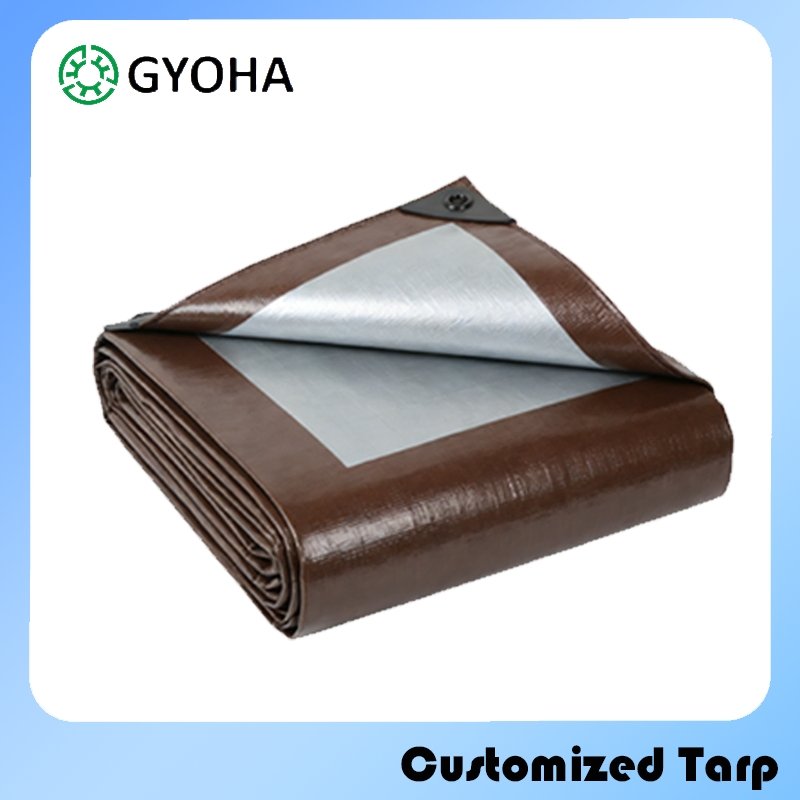 Lightweight Tarpaulin PE Sheet 80GSM Camouflage 6'x8' for Camping