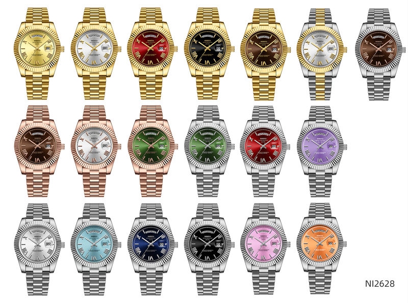 2628 Luxury Fashion Brand Waterproof Custom OEM ODM Service Auto Date Week Quartz Watch