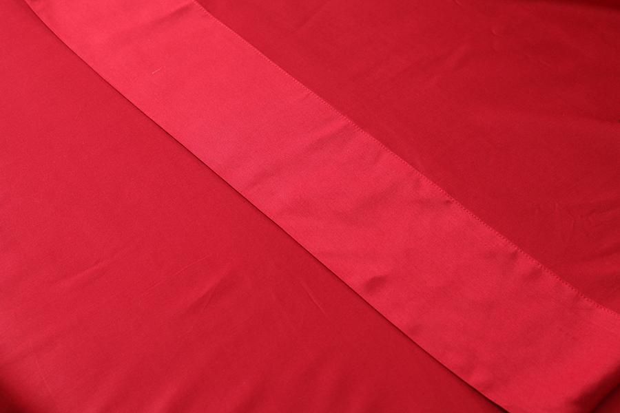 300tc Red Color 100% Bamboo Sateen Bedding Set