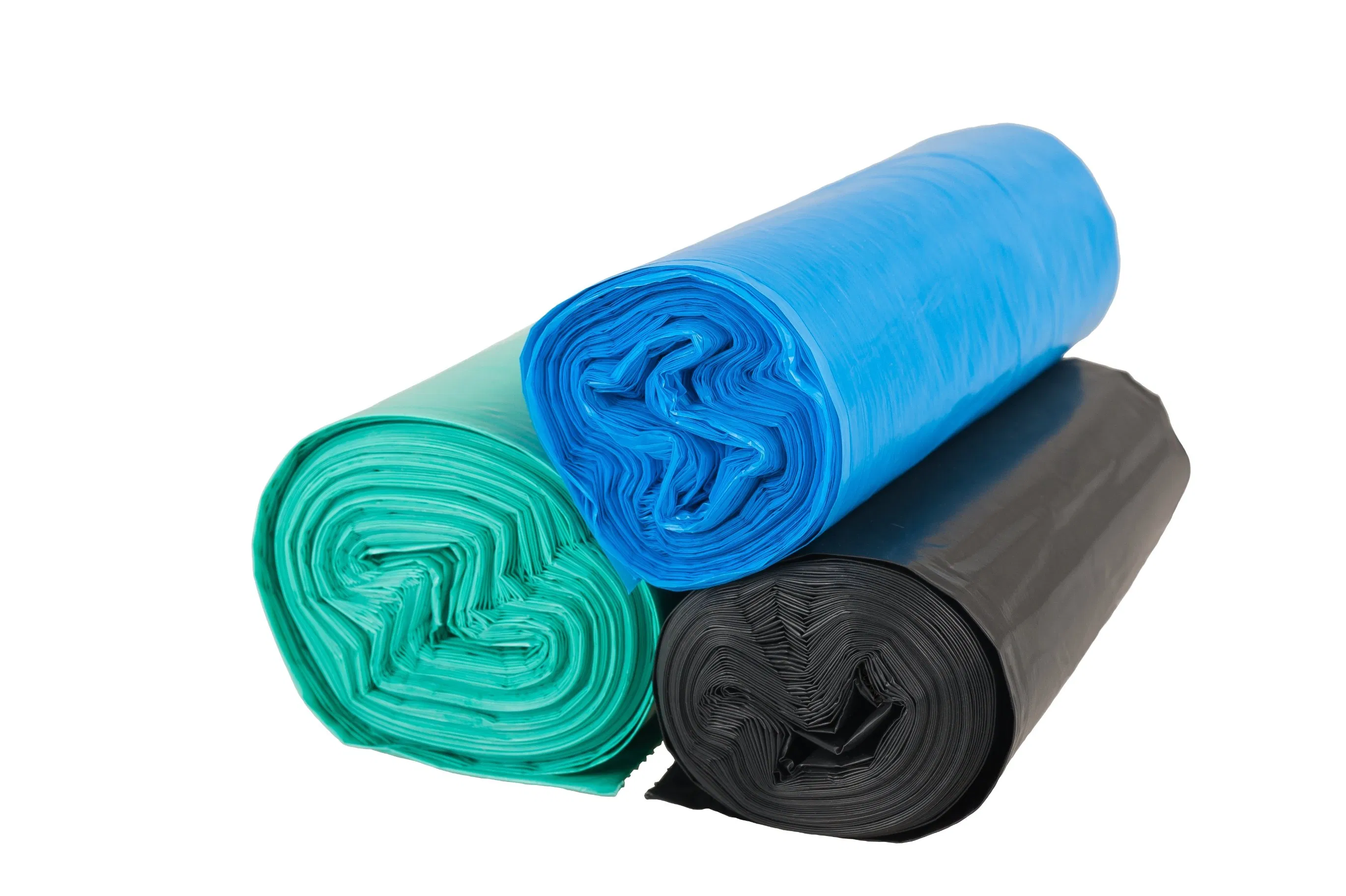 Wholesale Black Disposable Kitchen HDPE Plastic Waterproof Garbage Bag Roll Custom Size Plastic Garbage Trash Bag on Roll for Household Kitchen Car Office