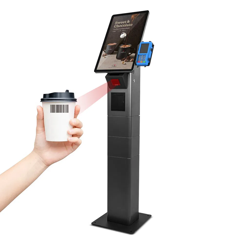 21.5 Inch Full HD LCD Screen Countertop Ordering Machine Food Qsr Quick-Service Restaurant Kiosk Self Checkout Kiosk
