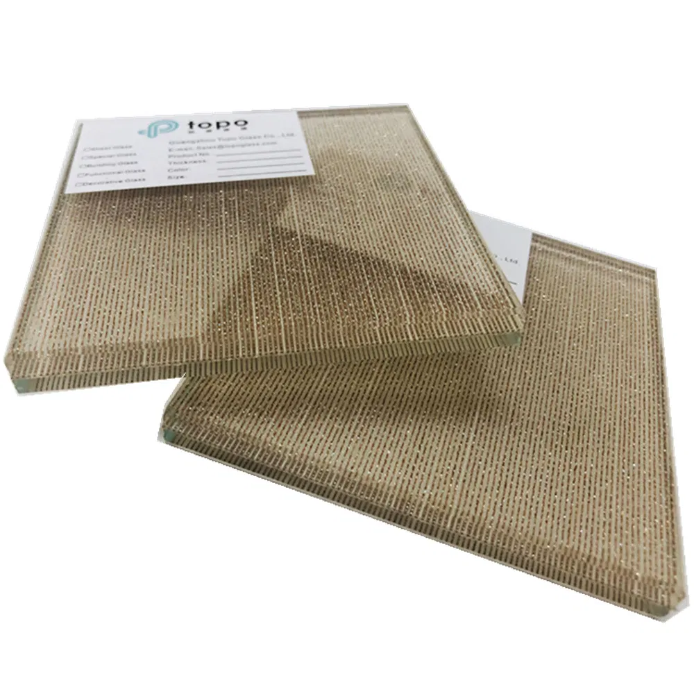Guangzhou Laminated Metal Wired Fabric Glass (PLW-TP)