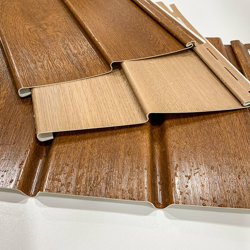 Exterior Plastic Decorative Grooved PVC Vinyl Panel Perforated Soffit Wall Panel