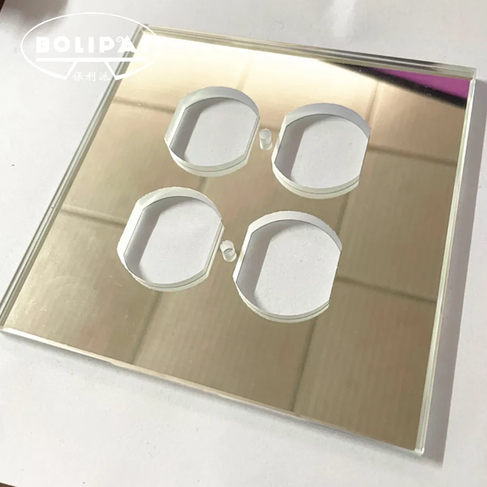 Good Quality Custom Silkscreen Ultra Clear Tempered LED Cover Glass Panel Switch Glass Panel