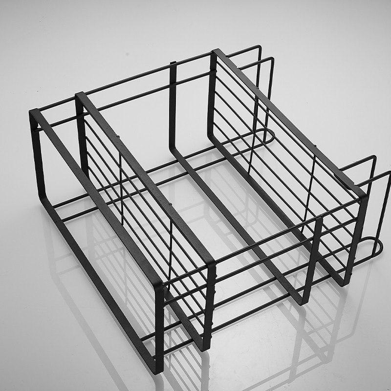 Black 2 Layer High Quality Kitchen Bathroom Corner Shelf Accessories