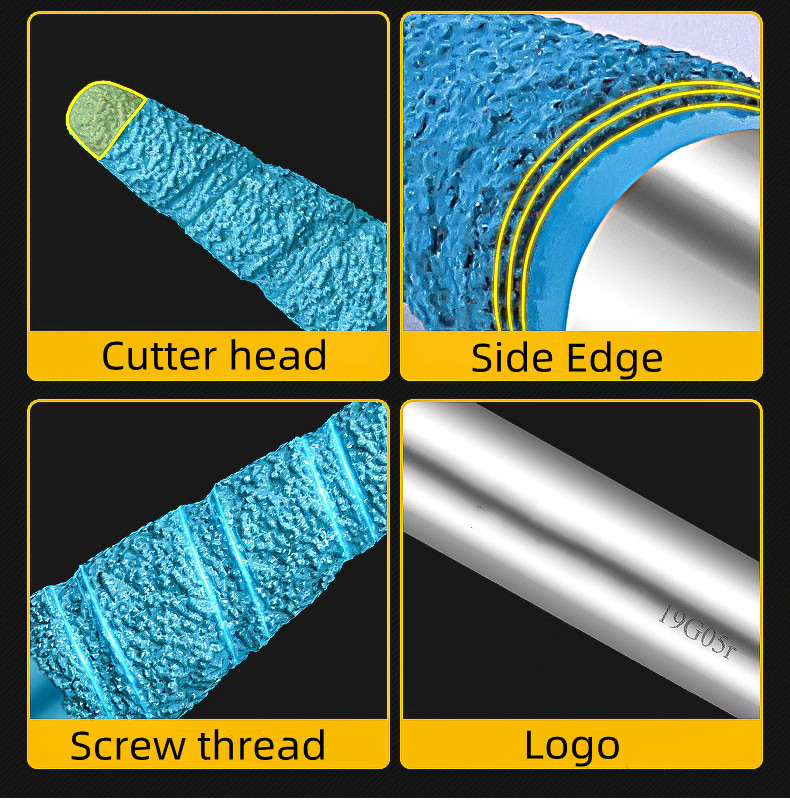 Stone CNC Router Engraving Tools – Diamond Carving Bits, Drill Bits, V-Cutter for Granite Marble 3D Sculpture