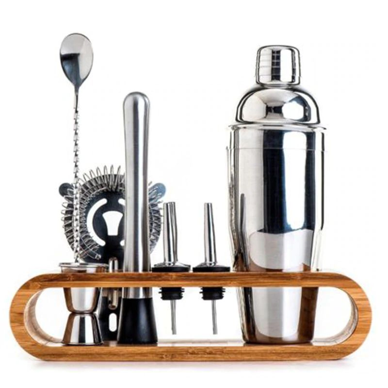 Professional Manufacturer Stainless Steel Martini Bartender Kit Cocktail Shaker Set