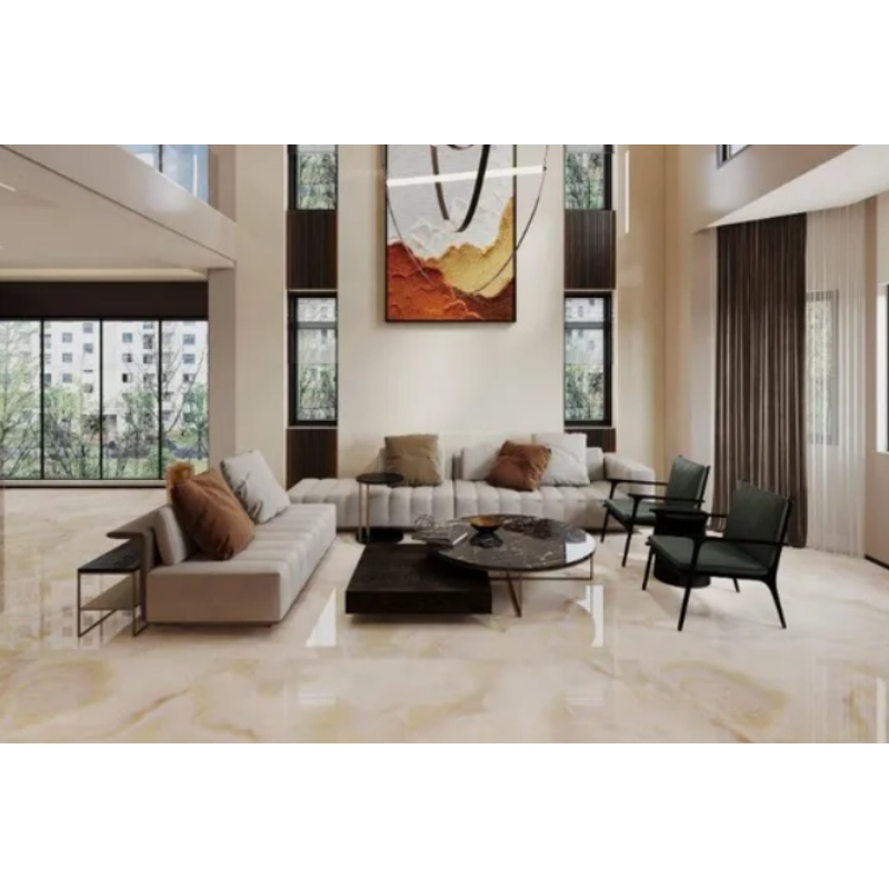 Natural Stone Marble Look Full Polished Glazed Big Slab Jade Onyx Stone for Wall