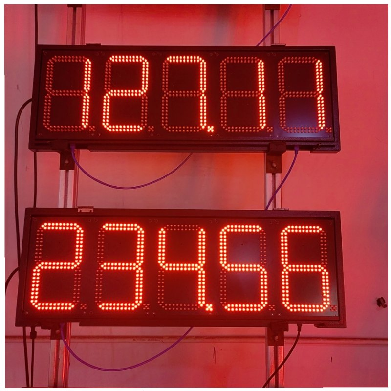 88888 5 Digits Factory Price for Gas Station 5 Digits 7 Segment LED Display Screen Panel Gas Station LED Price Sign