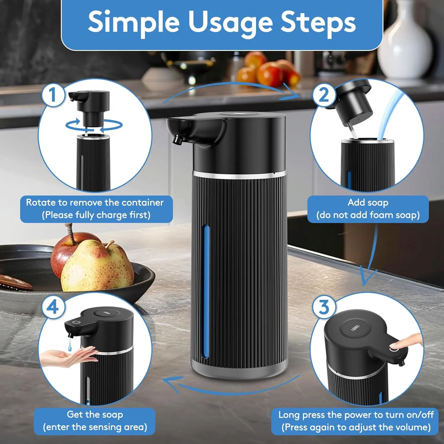 Adjustable and Touchless Automatic Soap Dispenser