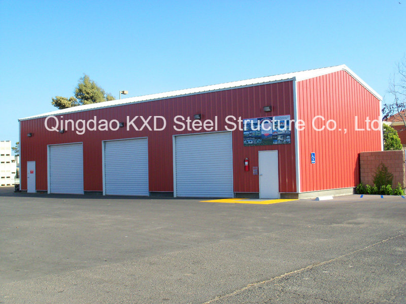 Pre-Engineered Prefabricated Light Steel Structure Building Garage (KXD-120)