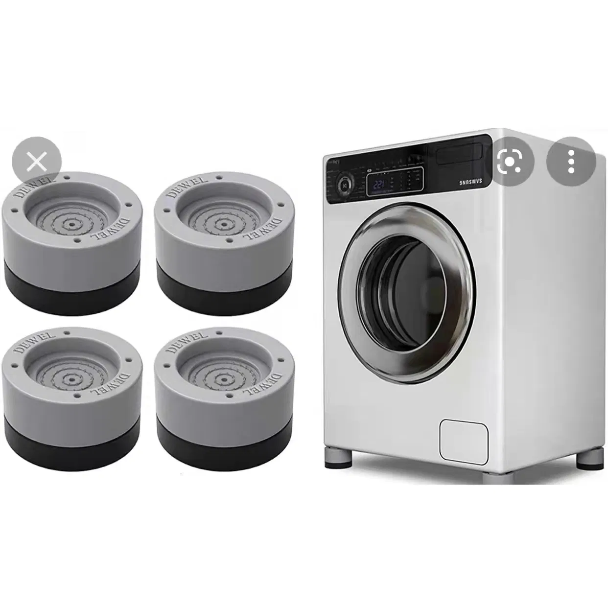 Washing Machine Isolation Foot Pads for Anti-Vibration Anti-Walk Washer Dryer Anti Slip Mat Ideal Vibration Reduction Shock Absorber