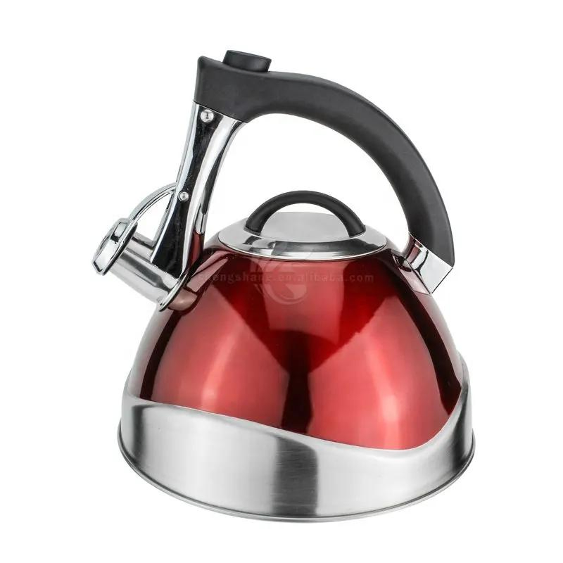 Kitchenware and Cookware 3.0L Tea Kettle Stove-Top Stainless Steel Hot Water Kettle Whistling Teakettle