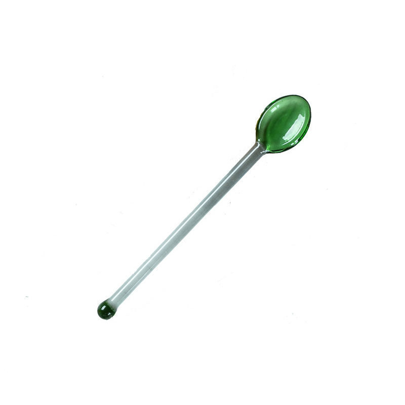 Rodlike Colorful Glass Spoon Glass Stirring Rod for Coffee