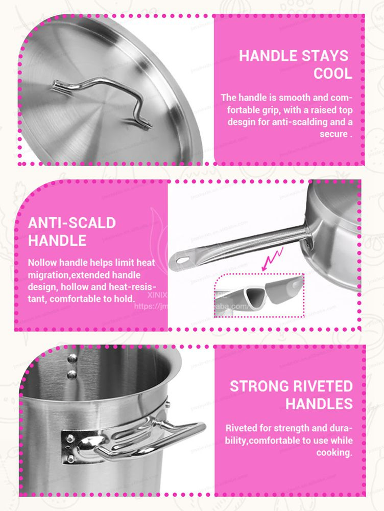 Набор кастрюль из нержавеющей стали 201, 2л