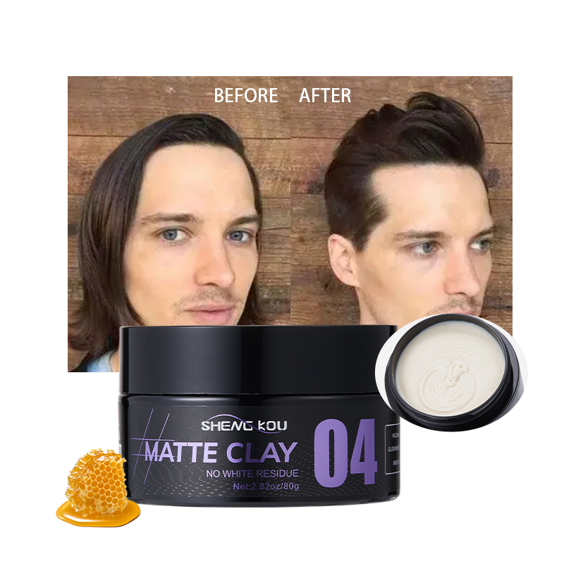 Factory Price Professional Custom Private Label Hair Products Water Soluble Men Hair Wax Strong Hold Men's Hair Matte Clay