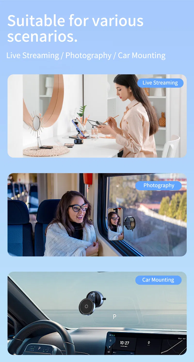 Магнитный держатель для телефона в авто с вакуумной присоской