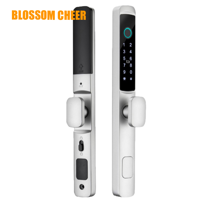 Electronic Waterproof Short Handle Broken Bridge Aluminum Slender Smart Lock