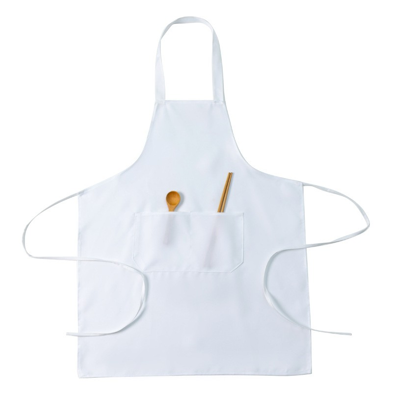 Apron for Chef Kitchen Use Custom Logo Printed Canvas Cotton Apron for Restaurant Milk Tea Cafe Waiter