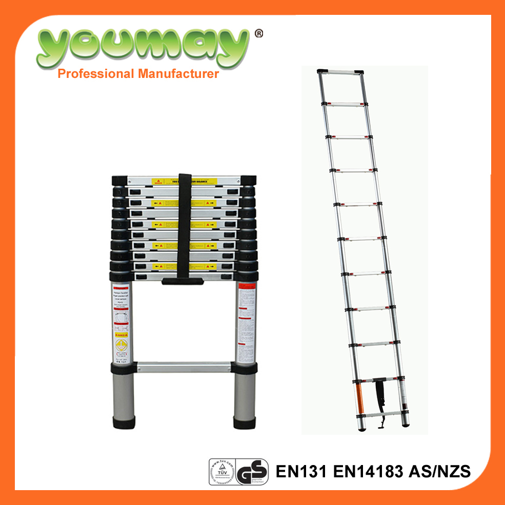 Aluminum 10 Steps Telescopic Extention Ladder