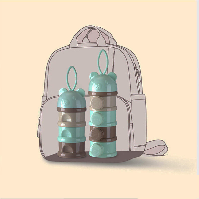 Cute Bear Design 3-Layer Snack Box for Kids' Meals