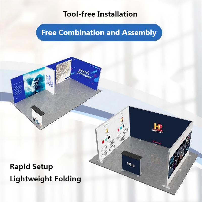 Customizable Lightweight and Modular Exhibition Display Light Box Combined Booth