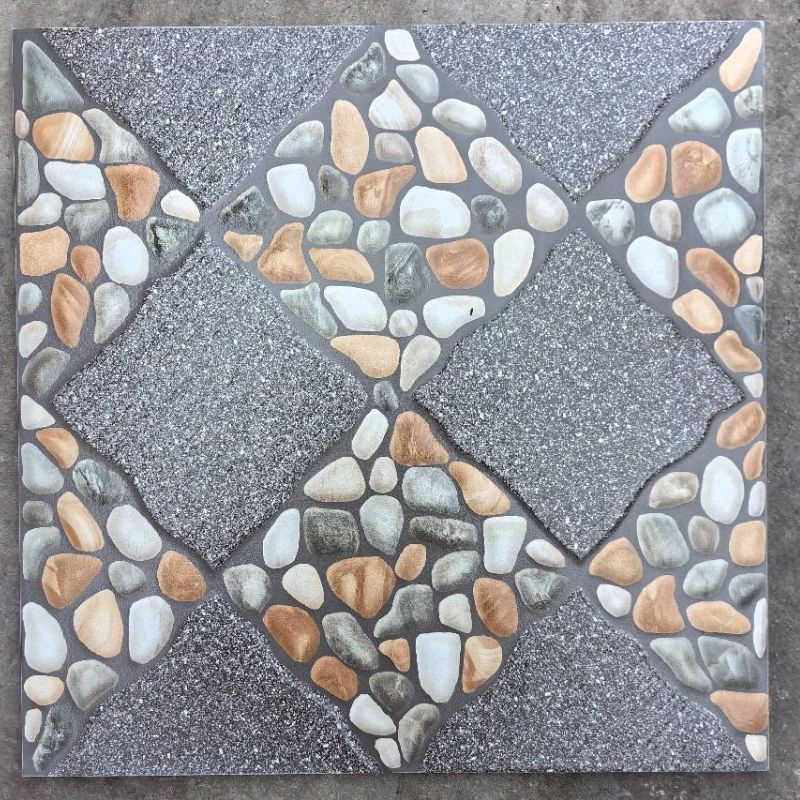 400X400 Matt Surface Natural Stone Look Rustic Ceramic Floor Tile for Garden Balcony Floor