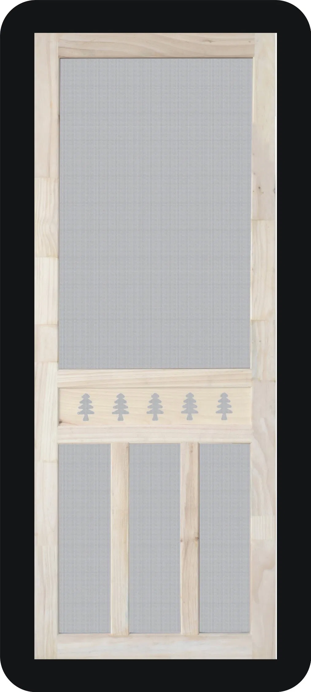 Screen Door Mosquito Net Finger Cedar Hinged Screen Door Wooden Screen Door