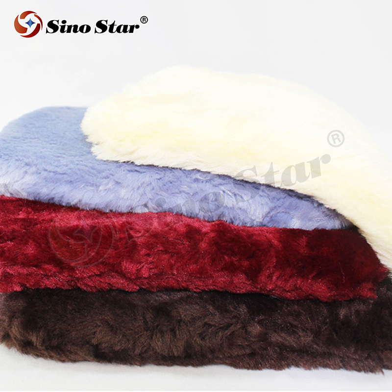 Sino Star Sheepskin Car Wash Pad Polishing Mittens Color Customized