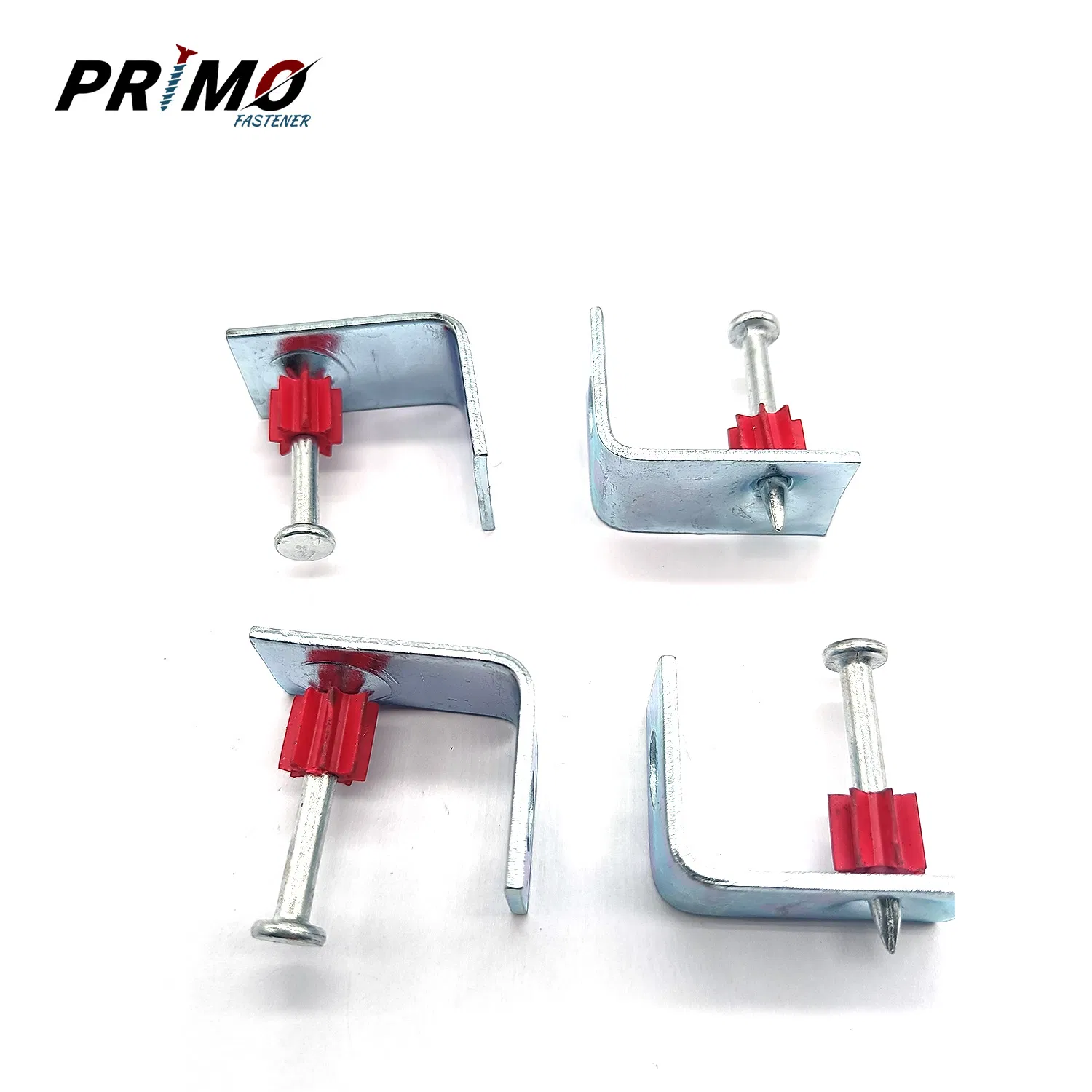 Shooting Nails Pk Angle Clip Drive Pin with Red Fluted Penetrate Into Steel/ Brick/ Rock/ Concrete