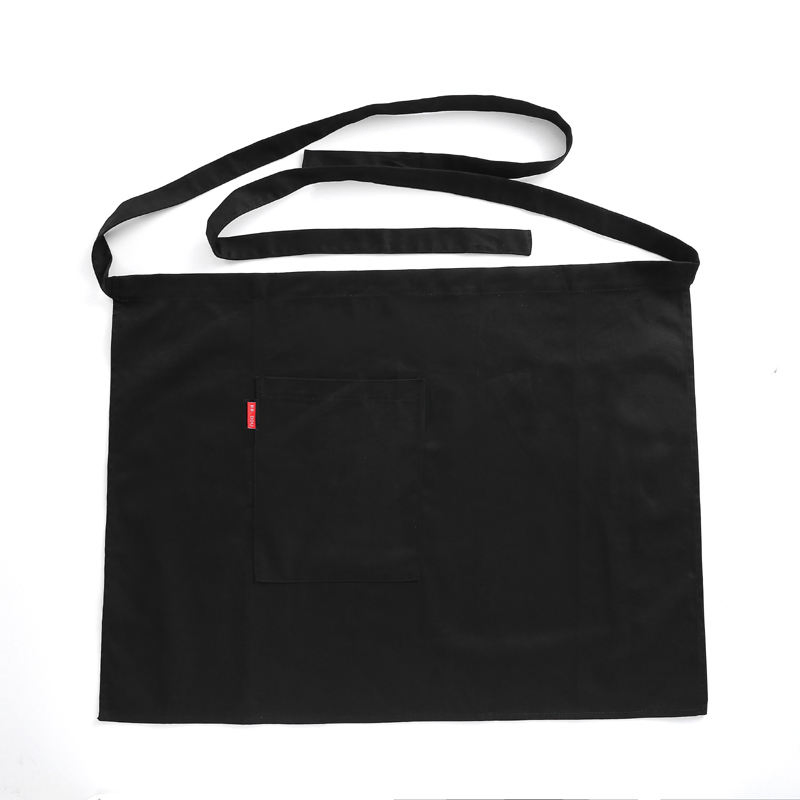 New Hot Sale Black Printed Waiter Custom Waist Short Bar Chef Half Apron