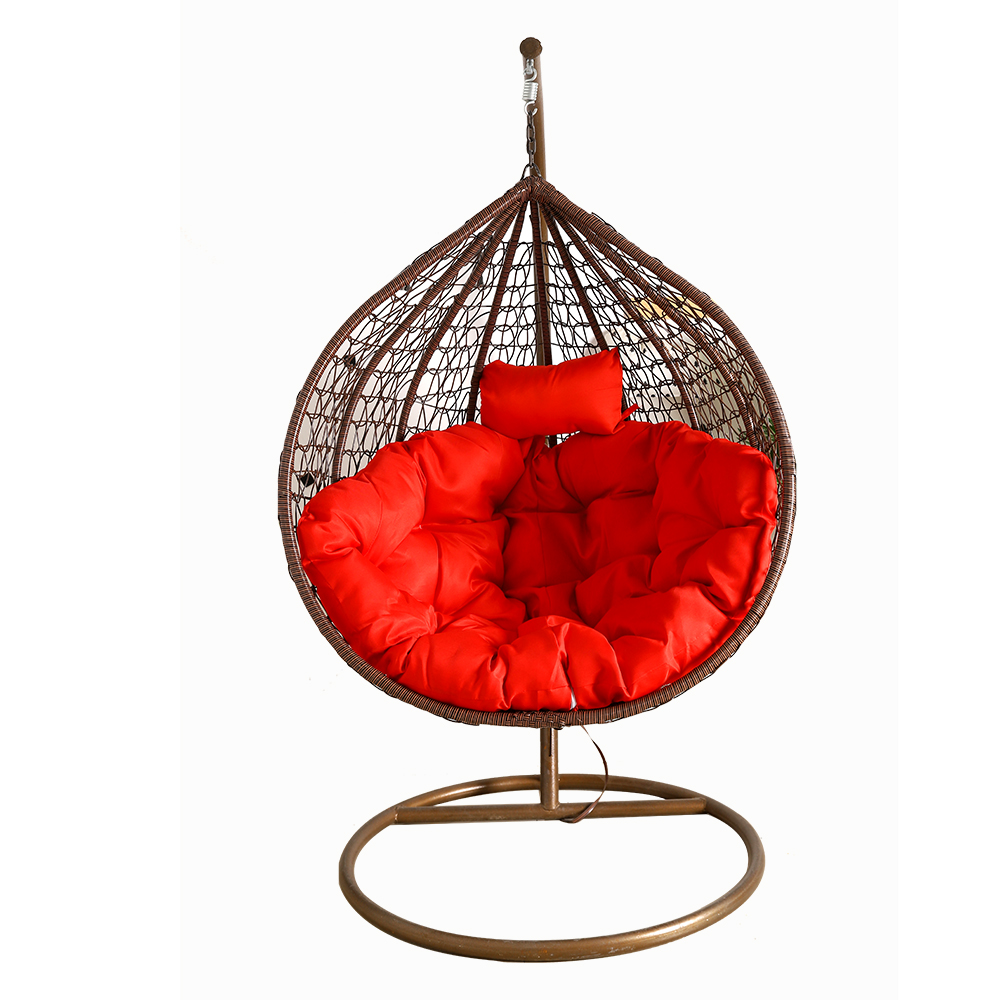 Качели подвесные кокон ротанг с подставкой садовые